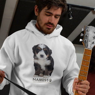 Aangepaste foto met de naam van uw huisdierhond op hoodie