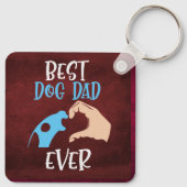 Aangepaste foto met dubbele prijsopgave voor honde sleutelhanger (Achterkant)