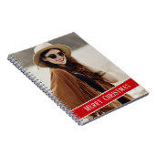 Aangepaste foto met eenvoudig monogram notitieboek (Rechterzijde)