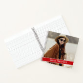 Aangepaste foto met eenvoudig monogram notitieboek (Binnen)