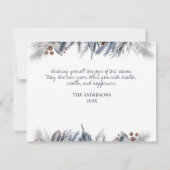 Aangepaste foto met elegante Waterverf kerstKaart Kaart (Achterkant)