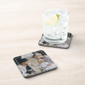 Aangepaste foto met familienaam en oprichtingsjaar bier onderzetter (Rechterzijde)