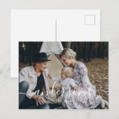 Aangepaste foto met familienaam en oprichtingsjaar briefkaart (Voorkant / Achterkant)