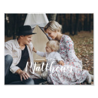 Aangepaste foto met familienaam en oprichtingsjaar