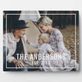 Aangepaste foto met familienaam en vastgesteld jaa fotoplaat (Voorkant)