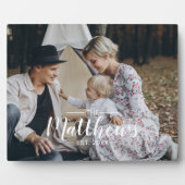 Aangepaste foto met familienaam en vastgesteld jaa fotoplaat (Voorkant)