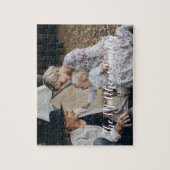 Aangepaste foto met familienaam en vastgesteld jaa legpuzzel (Verticaal)