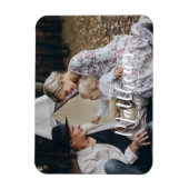 Aangepaste foto met familienaam en vastgesteld jaa magneet (Verticaal)