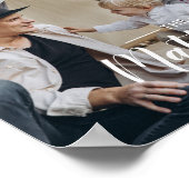 Aangepaste foto met familienaam en vastgesteld jaa poster (Hoek)