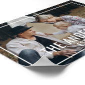 Aangepaste foto met familienaam en vastgesteld jaa poster (Hoek)