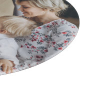 Aangepaste foto met familienaam en vastgesteld jaa snijplank (Hoek)