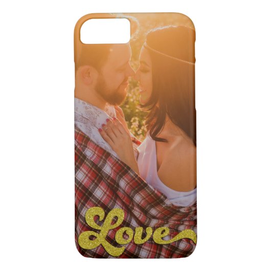 Aangepaste foto met Gold Love Overlay Case-Mate iPhone Case (Achterkant)
