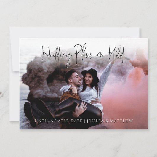 Aangepaste foto met handgeschreven bruiloft Uitste Aankondiging (Voorkant)