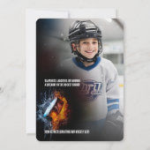Aangepaste foto met hockeyfeestthema kaart (Achterkant)