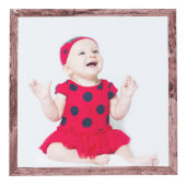 Aangepaste foto met houten Lijst 4-inch fotokubus (Rechts)