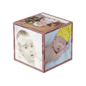 Aangepaste foto met houten Lijst 4-inch fotokubus (Achter hoekig)