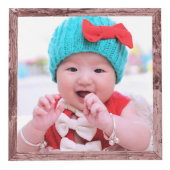 Aangepaste foto met houten Lijst 4-inch fotokubus (Voorkant)