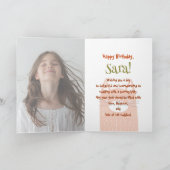 Aangepaste foto met illustratie van leuke oranje k kaart (Binnen)