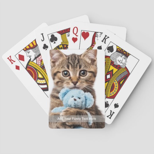 Aangepaste foto met je eigen grappige meme pokerkaarten (Achterkant)