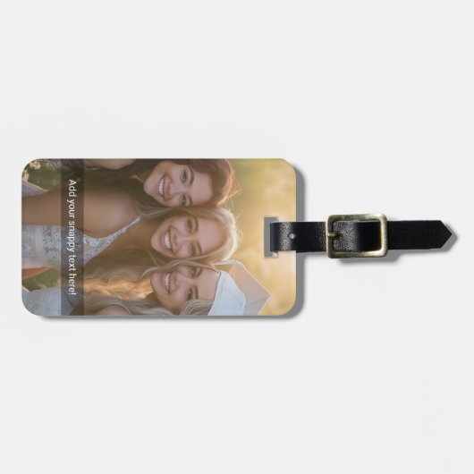 Aangepaste foto met je eigen magnetisch thema bagagelabel (Voorkant horizontaal)