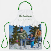 Aangepaste foto met kerstfeestdag op maat schort (Voorkant)