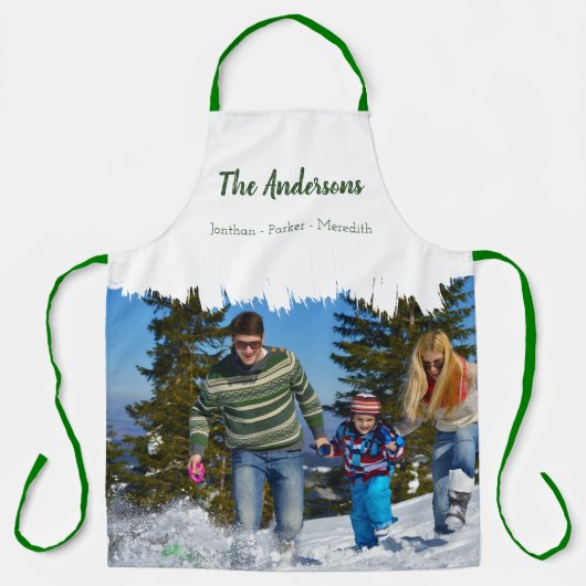 Aangepaste foto met kerstfeestdag op maat schort (Voorkant)