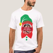 Aangepaste foto met Kerstmis Elf T-Shirt (Voorkant)