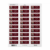 Aangepaste foto met kerstrood buffel etiket (Full Sheet)