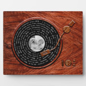 Aangepaste foto met liefdesbericht Rustisch hout F Fotoplaat (Voorkant)