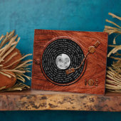 Aangepaste foto met liefdesbericht Rustisch hout F Fotoplaat (Zijkant)