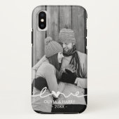 Aangepaste foto met liefdesscript Case-Mate iPhone case (Achterkant)
