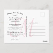 Aangepaste foto met metalen koraalkalender Opslaan Briefkaart (Achterkant)