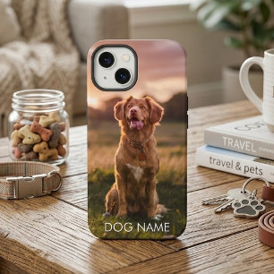 Aangepaste foto met mijn hond afbeelding op een le iPhone 13 hoesje