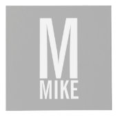 Aangepaste foto met monogram en naam kubus (Rechts)