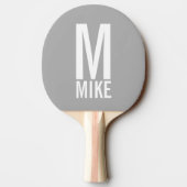 Aangepaste foto met monogram en naam tafeltennisbatje (Achterkant)