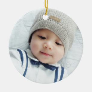 Aangepaste foto met Monogram Keramisch Ornament