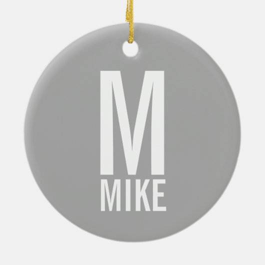 Aangepaste foto met Monogram Keramisch Ornament (Achterkant)