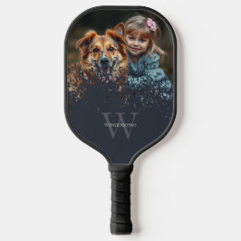 Aangepaste foto met monogram pickleball paddle