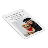 Aangepaste foto met naam diploma-uitnodiging  magneet (Rechterzijde)