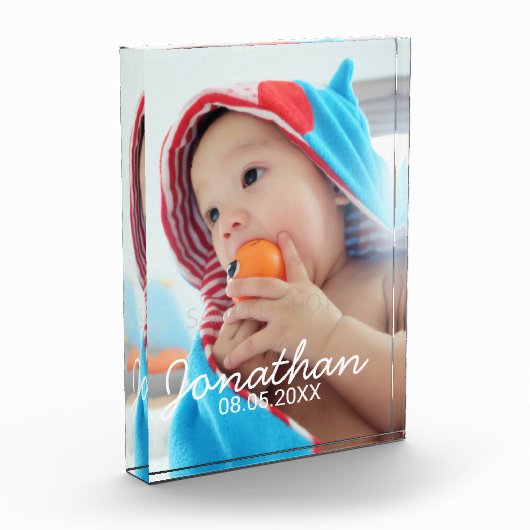 Aangepaste foto met naam en datum (Links)