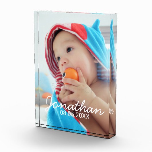 Aangepaste foto met naam en datum (Rechts)