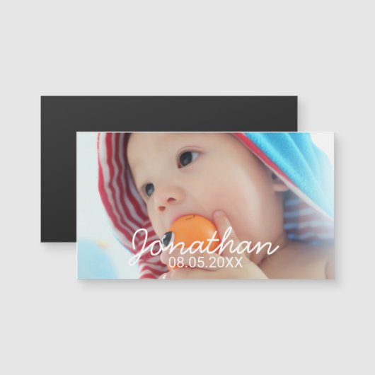 Aangepaste foto met naam en datum (Voorkant / Achterkant)