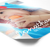 Aangepaste foto met naam en datum foto afdruk (Hoek)