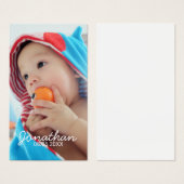 Aangepaste foto met naam en datum visitekaartjes (Voorkant /achterkant)