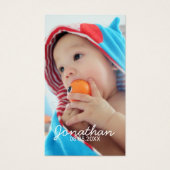 Aangepaste foto met naam en datum visitekaartjes (Voorkant)