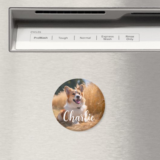 Aangepaste foto met naam magneet (Insitu (Vaatwasser))
