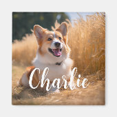 Aangepaste foto met naam magneet (Voorkant)