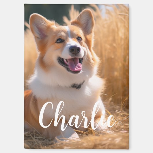 Aangepaste foto met naam magneet (Voorkant)