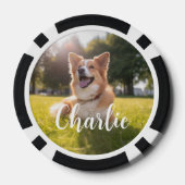 Aangepaste foto met naam poker chips (Achterkant)