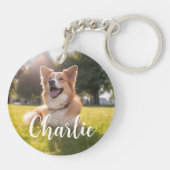 Aangepaste foto met naam sleutelhanger (Achterkant)